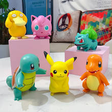 Pokemoned Model Action Figure Piakchued Charmander Squirtle Bulbasaur Psyduck Jigglypuff statue Doll birthday present Kids Gifts 2024 - buy cheap