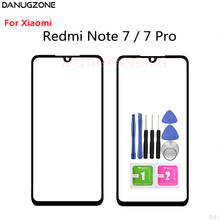 Передняя стеклянная линза с сенсорным экраном для Xiaomi Redmi Note 7 8 7S / NOTE 7 8 PRO, ЖК-дисплей, передняя стеклянная линза, панель 2024 - купить недорого