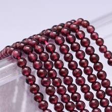 10 Strands 3mm Natural Garnet Round Beads Strands Stone Bead for Jewelry Making DIY Bracelet Necklace Supplies Hole: 1mm 2024 - buy cheap