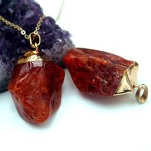 Wholesale 12pc/lot  Natural stone irregular handmade pendant  with plated gold 2024 - buy cheap