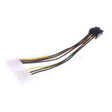 2x 4-контактный кабель адаптера питания Molex LP4 к 8-контактной PCI Express Видеокарта ATX PSU-L059 Новый горячий 2024 - купить недорого