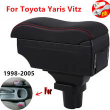 Guarda-braço do carro para toyota yaris vitz 2005-2012, hatchback, console de armazenamento, apoio de braço, caixa de armazenamento com usb led 2024 - compre barato