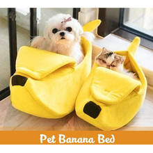 Cute Dog Bed Banana Shape Dog House Pet Cat House Sofa Pet Kennel Nest Warm Dog Sofas Cat Sleeping Bag 2024 - buy cheap