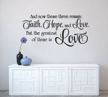 Scripture Wall Decal Faith Hope and Love Decals Bedroom Decor Corinthians 13:13 Bible Verse Vinyl Wall Stickers A185 2024 - buy cheap