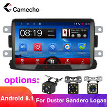 Camecho 8 ''GPS Android 8,1 MP5 мультимедийный плеер 2Din Buletooth автомобильное радио Зеркало Ссылка Авторадио Стерео для Renault Sandero 2024 - купить недорого