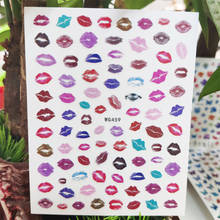 3D Stickers for Nails Color Lip Print Woman Kiss Design Nails Art Decoration Manicure Stickers Sliders Nail Foil Accessories 2024 - buy cheap