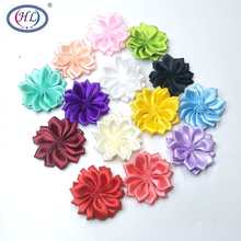 HL 10pcs 35mm Mix Double Ribbon Flowers Handmade  Apparel Accessories Sewing Appliques DIY CraftsD05012 2024 - buy cheap