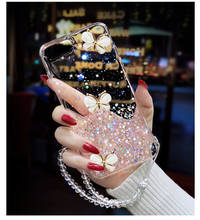 Блестящий блестящий чехол-бабочка с кристаллами для Samsung Galaxy Note 10 9 8 S20 Ultra S10E S10/9/8 Plus 2024 - купить недорого