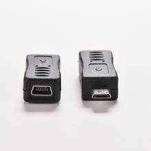 Micro USB Male to Mini USB Female Adapter Connector Converter Adaptor for Mobile Phones MP3 2024 - купить недорого