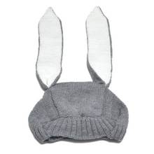 Autumn Winter Toddler Infant Knitted Baby Hat Adorable Soft Rabbit Long Ear Rabbit Hat Baby Bunny Beanie Cap Photo Props 2024 - buy cheap