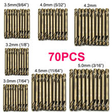 30% Off 70pcs HSS M35 Cobalt Drill Bit DIY Tools Spiral Jobber Drill Bits Double Ended Twist Drills Imperial 3mm,3.2mm,4mm,4.5mm 2024 - buy cheap