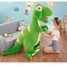 1pc bonito dinossauro brinquedos de pelúcia macio macio travesseiro presentes de aniversário para crianças animais de pelúcia dino crianças boneca menino tyrannosaurus rex 2024 - compre barato