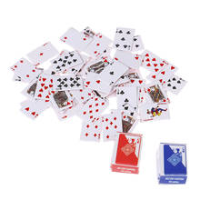 Милые 1:12 миниатюрные Игры покер мини кукольный домик игральные карты украшение для дома аксессуары для кукол 2024 - купить недорого