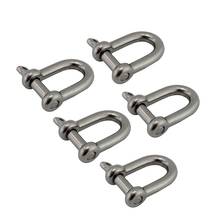5PCS 304 Stainless Steel D Shackle With Screw Pin 4mm 5mm 6mm 8mm Stainless Steel Screw Pin Anchor D Shackle For Bracelets 2024 - buy cheap