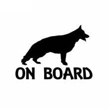 German Shepherd on Board Funny Animal Decoration Decal Car Decal Pvc Motorcycle Car Decal Sticker, Black/white, 10cm*14cm 2024 - buy cheap