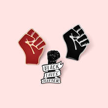 Fashion Black Lives Matter Lapel Pins Anti-racism Fist enamel Brooches Badges Gifts For Friends jewelry 2024 - buy cheap