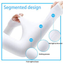 1 Pair White Sunscreen Arm Sleeve Running Bicycle Cycling Cuff Sun Protection Cuff Cover Protective Anti-sweat Arm Warmers 2024 - buy cheap