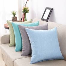 45X45cm Solid Rectangle Pillowcase Linen Pillowcase Decorative Pillows For Sofa Seat Cushion Contemporary Home Decor 2024 - buy cheap