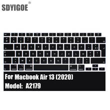 Cubierta de teclado de silicona para Macbook Air, película protectora de teclado "AZERT", versión francesa para Macbook Air13 A2179 Air 2020, 13" 2024 - compra barato