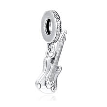 QANDOCCI 925 Sterling Silver Electric Guitar Dangle Charm Beads Fits Original Pandora Charms Bracelets for Women Fashion Jewelry 2024 - buy cheap