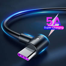 Cable Usb Tipo c de carga rápida, Cable de 90 grados, 5A, para Samsung S20 Plus, S20 +, Xiaomi Redmi Note 9, 8 Pro, 2m, 1 metro 2024 - compra barato
