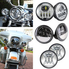 Luz Led antiniebla para motocicleta Harley, anillo de Halo de 30W, resistente al agua, 4 4,5, auxiliar, 1/2 pulgadas, DRL, 2 piezas 2024 - compra barato