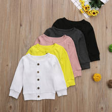 Toddler Baby Kid Girl Boy Knitted Sweater Cardigan Colorful Top Outfit Buttons Knitted Sweater Cardigan Coat Solid Tops 2024 - buy cheap