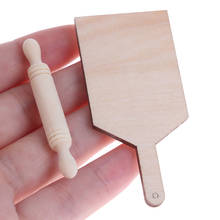 1:12 Dollhouse Miniatures Kitchen Cutting Board Rolling Pin Set Accessories Toys 2024 - buy cheap