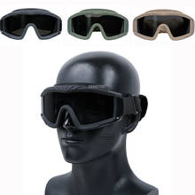 Óculos táticos para homens com 3 lentes intercambiáveis, óculos de proteção para paintball airsoft, proteção uv400, esporte ao ar livre, combate, exército, segurança 2024 - compre barato