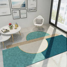 Alfombra minimalista y moderna de estilo coreano para sala de estar, alfombrilla de suelo con patrón geométrico nórdico, para el hogar 2024 - compra barato