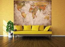 World Map Retro Look Picture Continents Atlas Worldmap Earth Geography Atlas Old School Vintage Continent Globe Decor Wall Mural 2024 - buy cheap