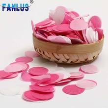 30g/Bag 1 inch(2.5cm) Bright Colors Mixed Pink White Round Tissue Paper Confetti Wedding Party Table Decorations Baby Shower 2024 - buy cheap