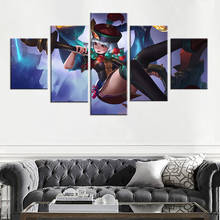 5 Панель леди плакат с зомби HD Настенная картина Mobile Legends видеоигры Арт холст Картины Wall Art домашний декор 2024 - купить недорого