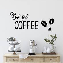 Makeyes Coffee Wall Decal,But first coffee sticker,Vinyl wall stickers,Wall Decals,Coffee Lover Wall Decal,Funny Coffee Q451 2024 - buy cheap