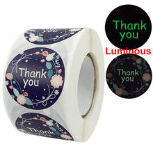 Big Luminous Thank You Stickers for Supporting My Small Business Seals Label Flower Laser for Card Envelope Shipping Package Dec 2024 - buy cheap