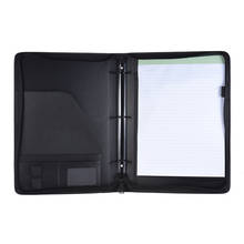 A4 PU Leather Document Folder  Office Supplies Business Portfolio Padfolio Folder Document Case Organizer Zippered Closure 2024 - buy cheap