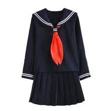 Uniforme de escuela de Escuela Japonesa para niñas, uniforme de sailor navy, Cosplay con calcetines, Anime, chica del infierno, Enma ai 2024 - compra barato