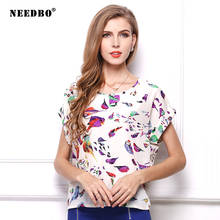 NEEDBO, женская футболка, повседневная, женская, 2020, с принтом, футболка для женщин, большой размер, Harajuku, свободная женская футболка, сексуальный, Элегантный Топ для женщин 2024 - купить недорого