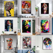 Abstract Graffiti Art Woman Face Canvas Painting Posters and Prints Street Wall Art Picture for Living Room Home Cuadros Decor 2024 - buy cheap