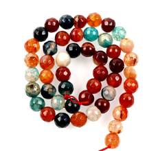 Natural Stone Faceted multicolor Transparent Charm Mixing Loose Beads For Jewelry Making Needlework Bracelet DIY Strand 4-12MM 2024 - buy cheap