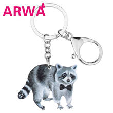 ARWA Acrylic North America Raccoon Keychains Keyring Lovely Animal Key Chain Jewelry For Women Men Teens Gift Wallet Accessories 2024 - buy cheap