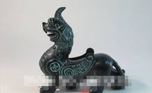 907+++Chinese Ancient Style Arts Bronze Sculpture Statue Mythical Beast Home Decor 2024 - buy cheap