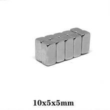 20/50/100/200/500pcs 10x5x5 Block Super Powerful Magnets 10x5mm Permanent Magnet sheet 10x5x5mm Strong Neodymium Magnet 10*5*5 2024 - buy cheap