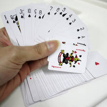 1 Juego de cartas pequeñas de póker para la familia, juego de interior, entretenimiento de viajes, 5,3x3,8 cm 2024 - compra barato