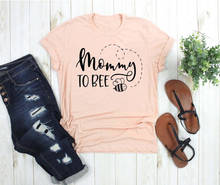 Футболка с надписью «Mommy to Bee», «ожидающая мама», Забавный слоган, милый рисунок, гранж, эстетический tumblr, хлопковые футболки в подарок на дни матери, K290 2024 - купить недорого