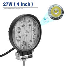 Luz LED de trabajo para coche, foco reflector de 27W, 12V, 24V, 6000K, para barco, todoterreno, RV, Camper, lámpara de carrera Exterior, 4 ", SUV, ATV, accesorios 2024 - compra barato