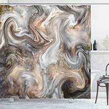 Cortina de chuveiro de mármore estilo retro pincel cores em marmorras textura aquarela arte decoração do banheiro conjunto 2024 - compre barato