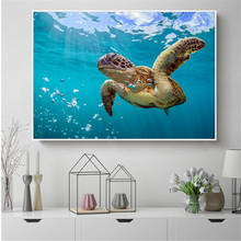 Turtle Wall Art Canvas Painting Ocean Sea Turtle Painting Wall Pictures for Living Room Bathroom Decor Bedroom Decoration 2024 - buy cheap