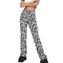 Calça feminina casual de cintura alta, calça social com pantaloma 2024 - compre barato