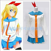 S-3XL индивидуальное аниме Nisekoi Косплей Kirisaki Chitoge высокое качество морская униформа косплей костюм для хэллоуивечерние 2024 - купить недорого